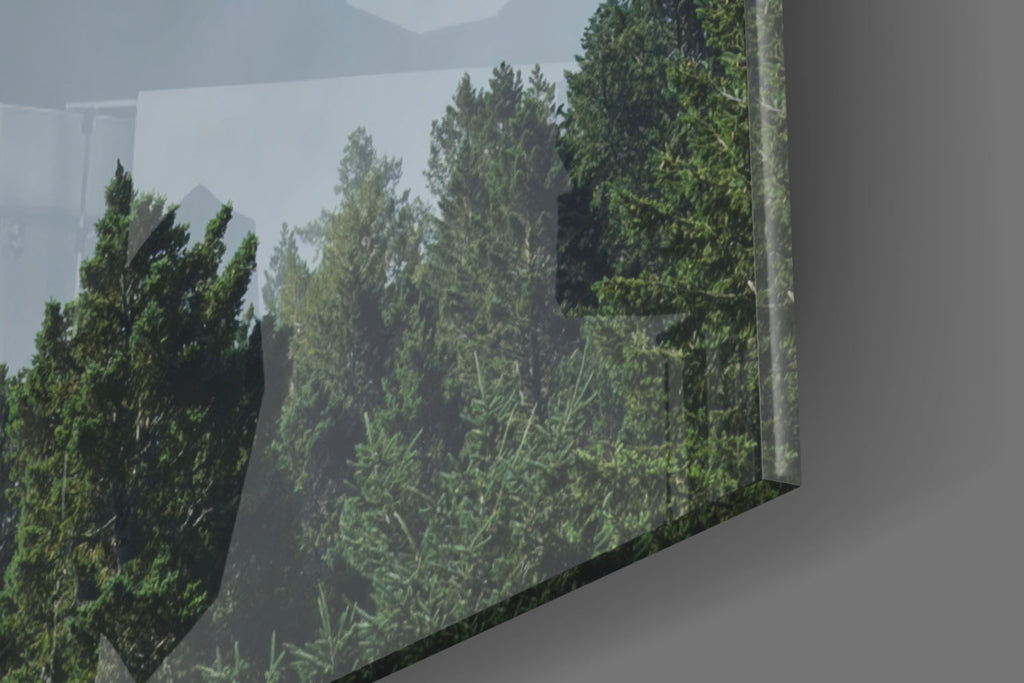 Nothing Impossible Misty Forest Verse Glass Wall Art