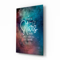 He Counts The Stars Nebula Quote Glass Wall Art