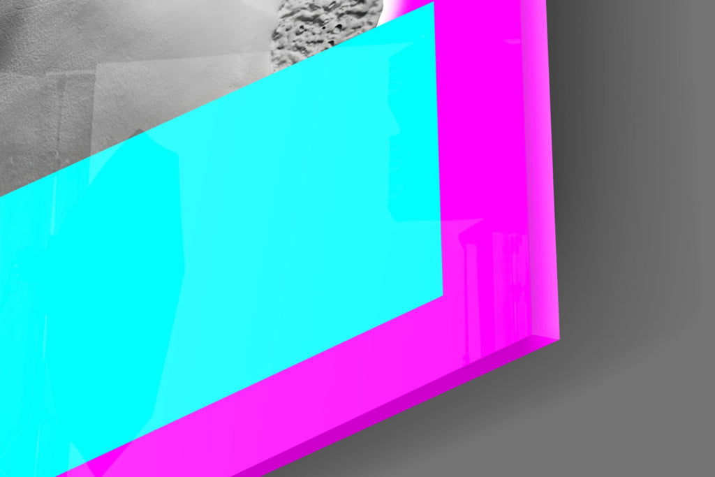 Vaporwave Venus Op Art Glass Wall Art